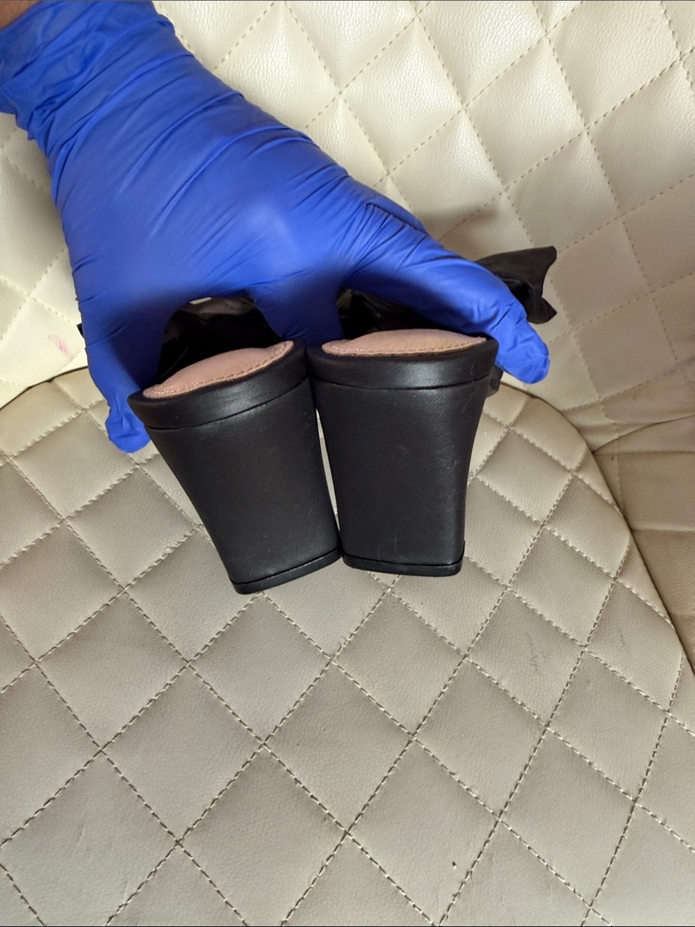 CECELIA NEW YORK Black Satin Bow Slide Mules - Picture 3 of 11
